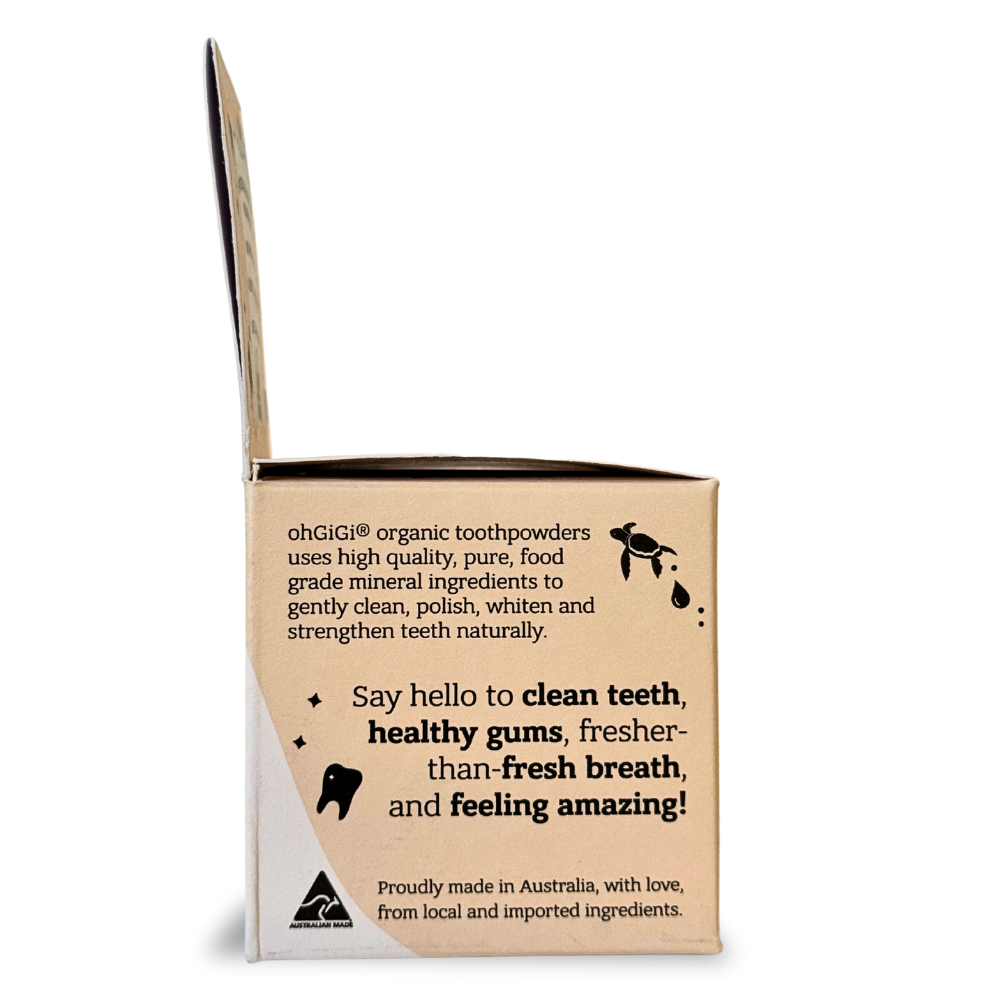 Hydroxyapatite Tooth Powder 'Flavour-Free Brush' & Pure Copper Tongue Cleaner Oral Detox Kit