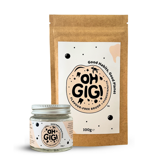 Hydroxyapatite Tooth Powder 'Flavour-Free Brush' Jar and Refill Pack