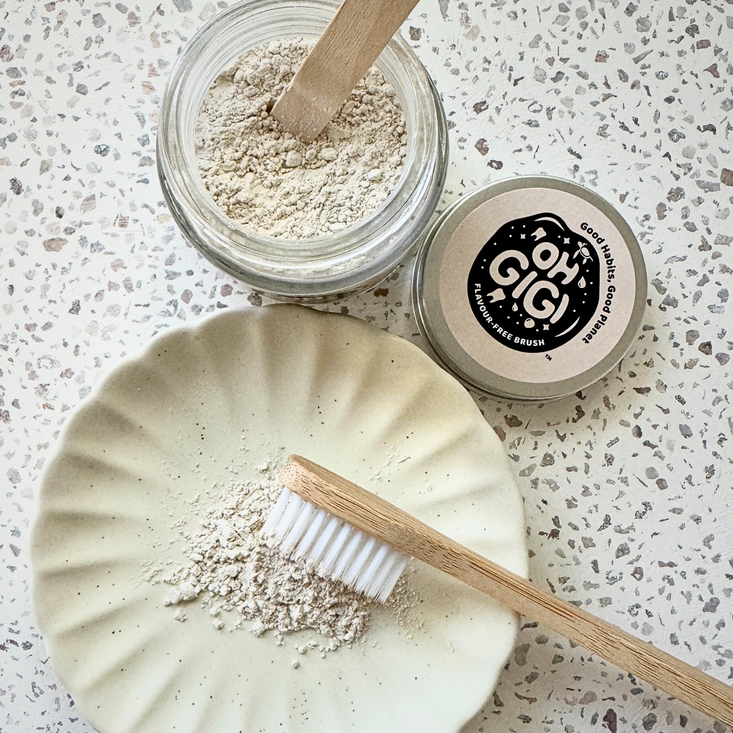 Organic Tooth Powder 'Flavour-Free Brush'