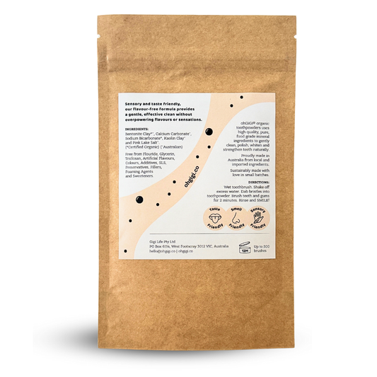 Organic Tooth Powder 'Flavour-Free Brush' Refills 100g