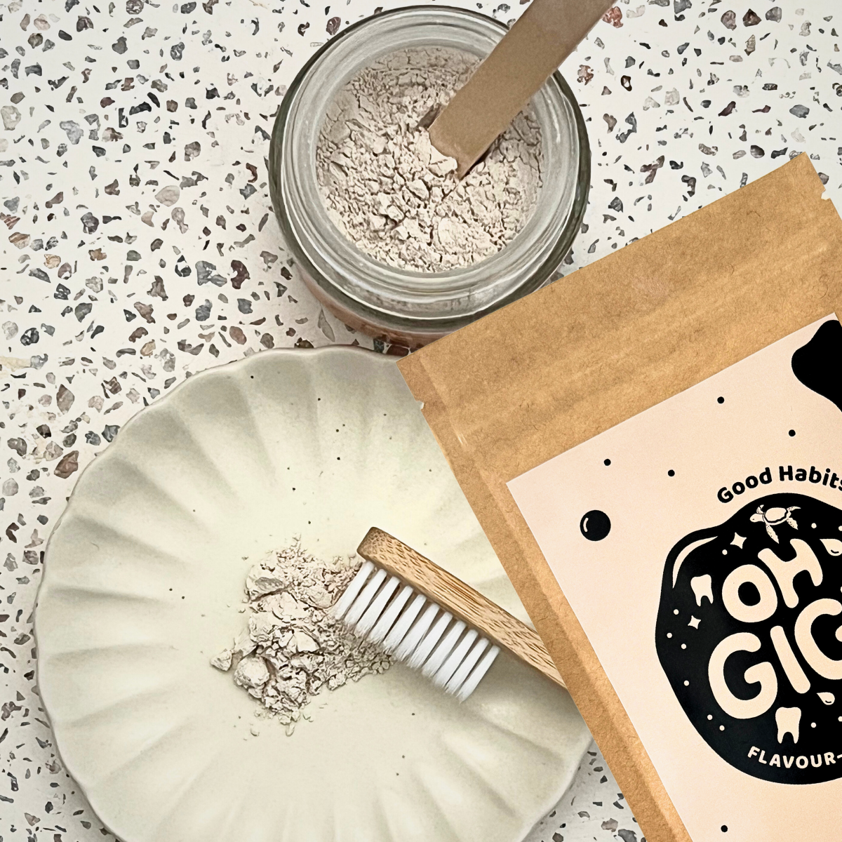 Organic Tooth Powder 'Flavour Free Brush' Refills 100g