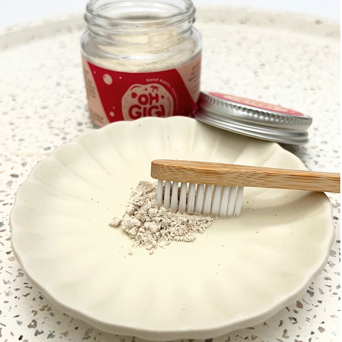 Hydroxyapatite Tooth Powder 'Fruity Brush'