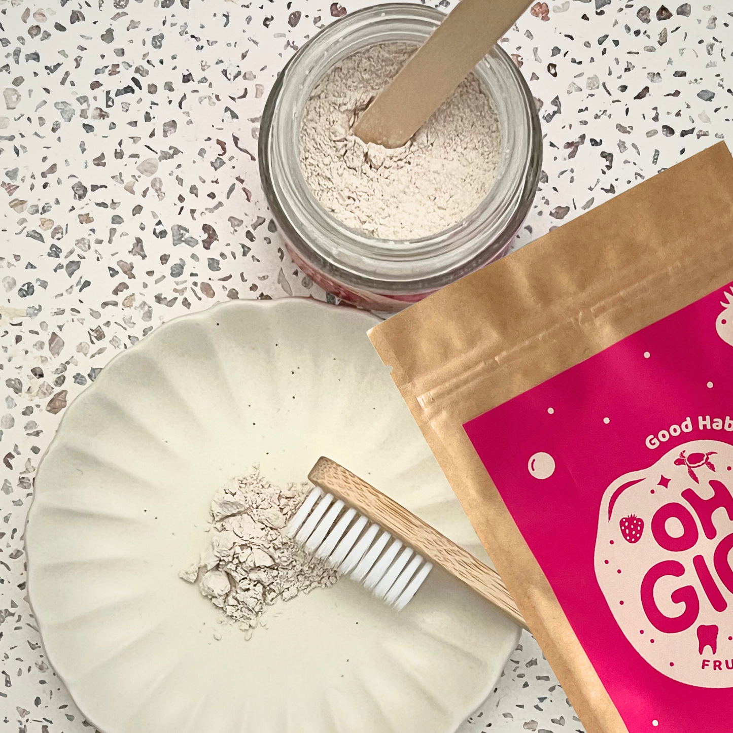 Hydroxyapatite Tooth Powder 'Fruity Brush' Refills 100g