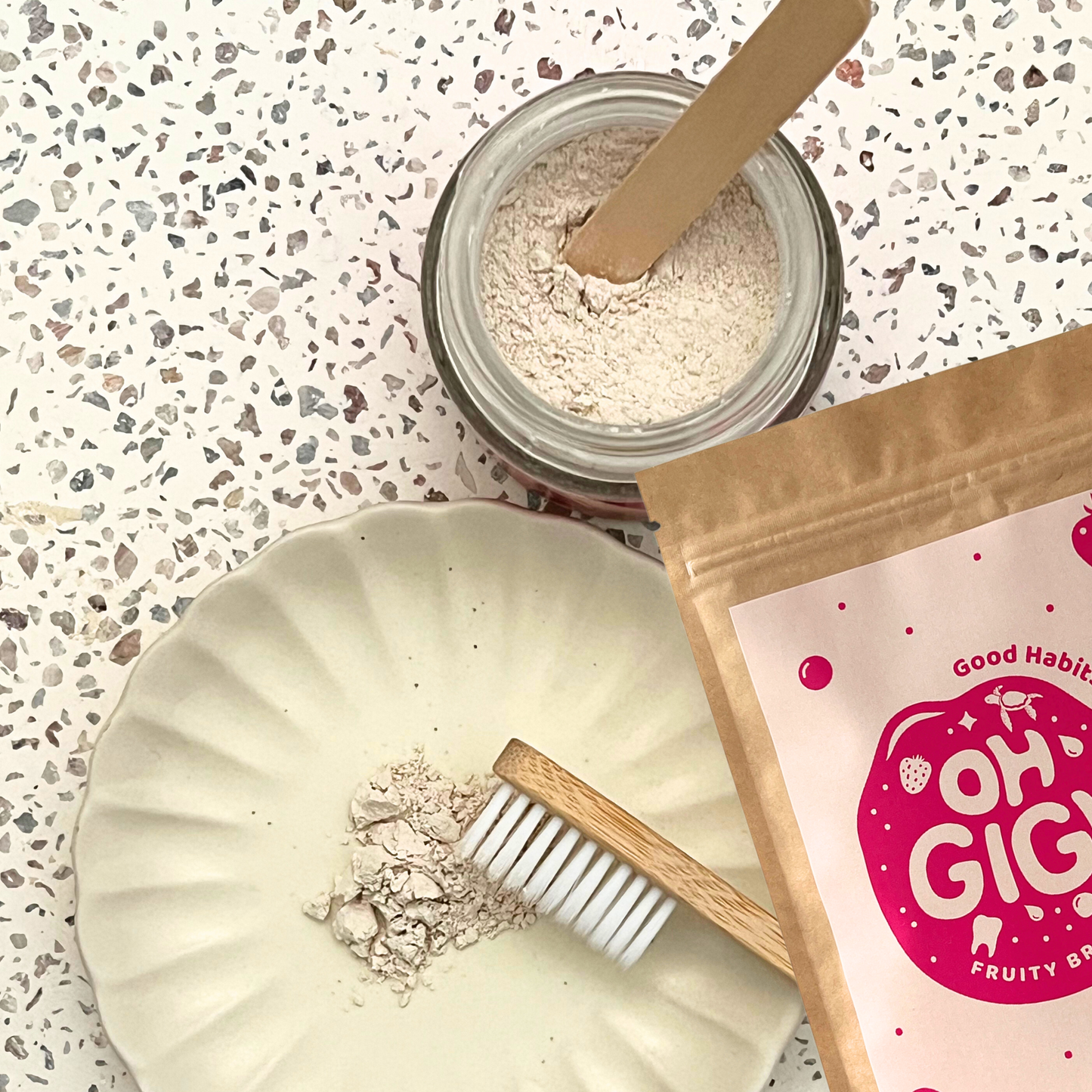 Organic Tooth Powder 'Fruity Brush' Refills 100g