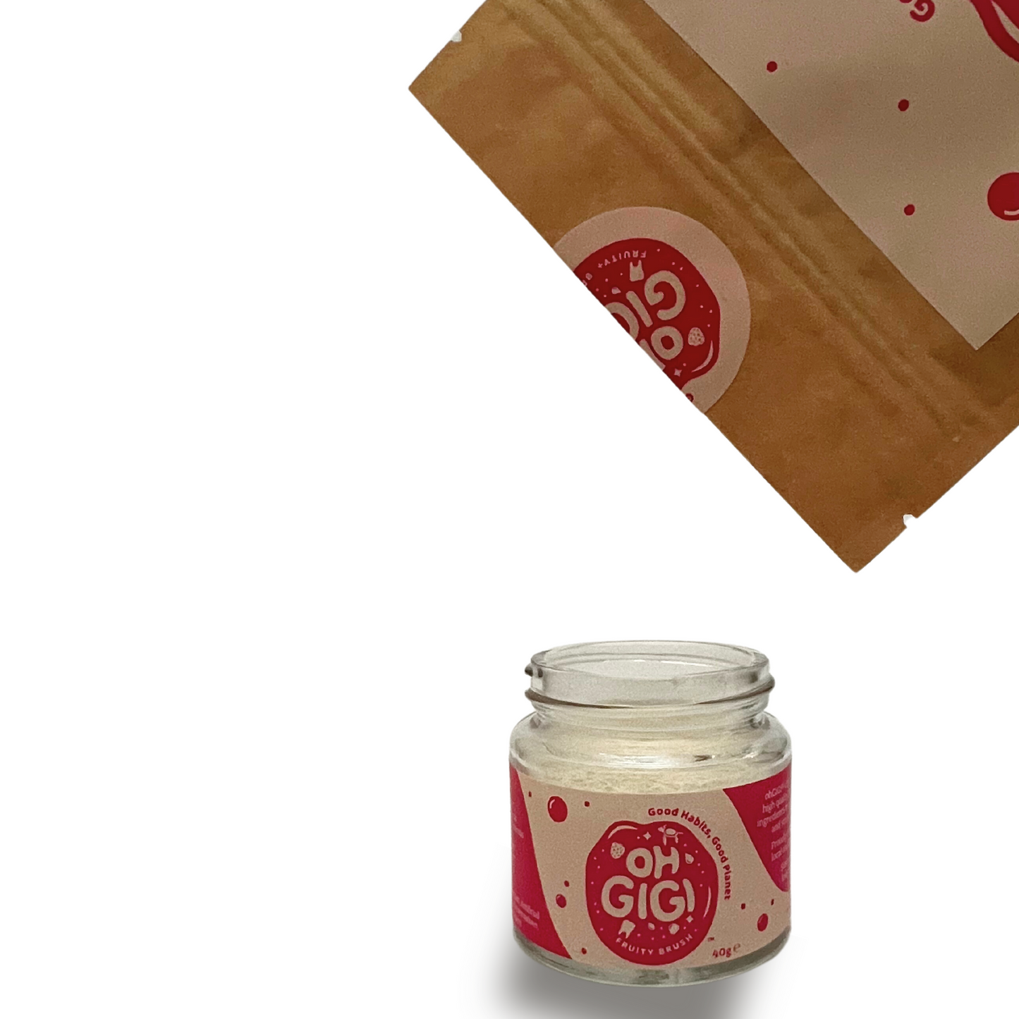 Organic Tooth Powder 'Fruity Brush' Refills 100g