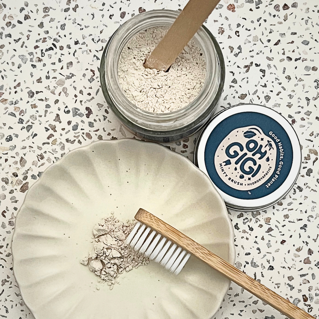 Organic Tooth Powder 'Minty Brush' + Hydroxyapatite