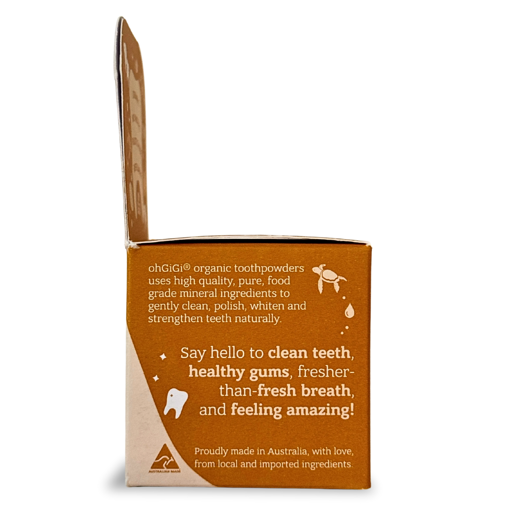 Ultimate Organic Tooth Powder 'Native Brush' Jar & Refill with a Pure Copper Tongue Cleaner Oral Detox Kit