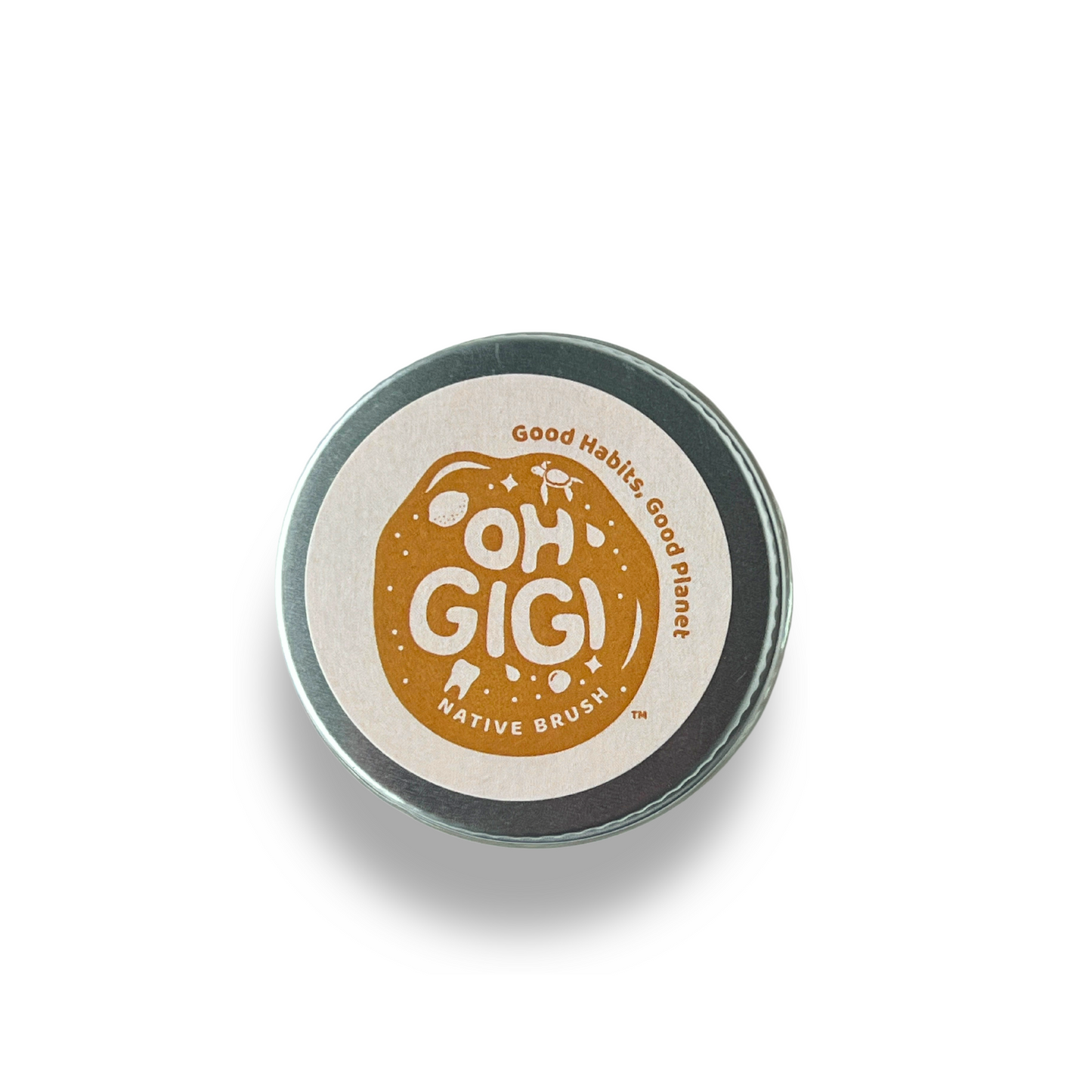 Organic Tooth Powder 'Native Brush' & Pure Copper Tongue Cleaner Oral Detox Kit