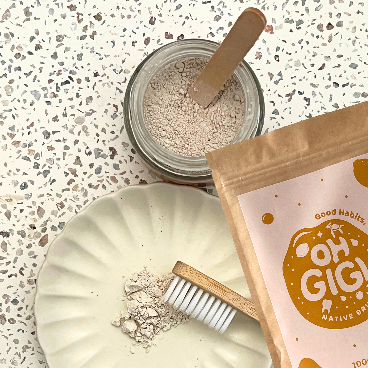 Organic Tooth Powder 'Native Brush' Refills 100g