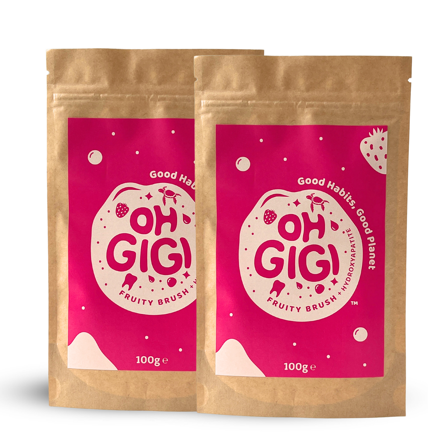 Organic Tooth Powder + Hydroxyapatite 2 Pack Refill (100g) Bundle