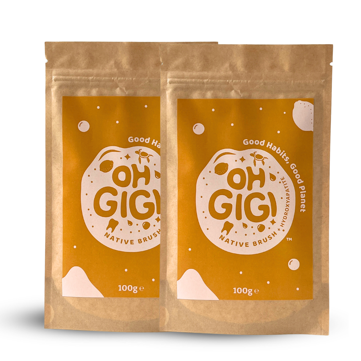 Organic Tooth Powder + Hydroxyapatite 2 Pack Refill (100g) Bundle