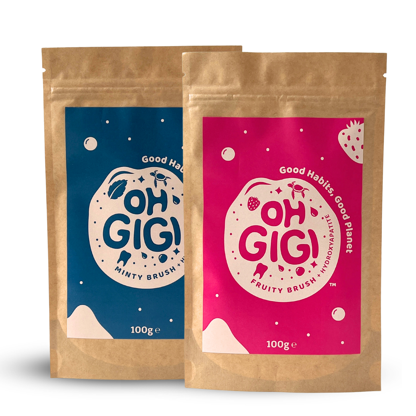 Organic Tooth Powder + Hydroxyapatite 2 Pack Refill (100g) Bundle