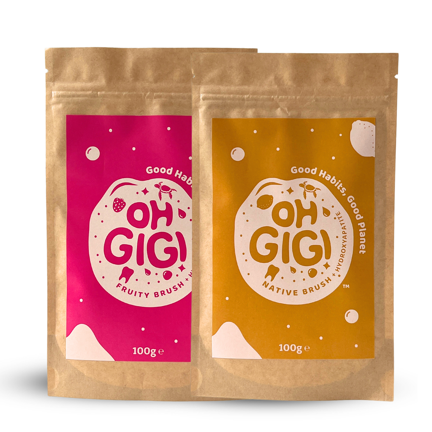 Organic Tooth Powder + Hydroxyapatite 2 Pack Refill (100g) Bundle