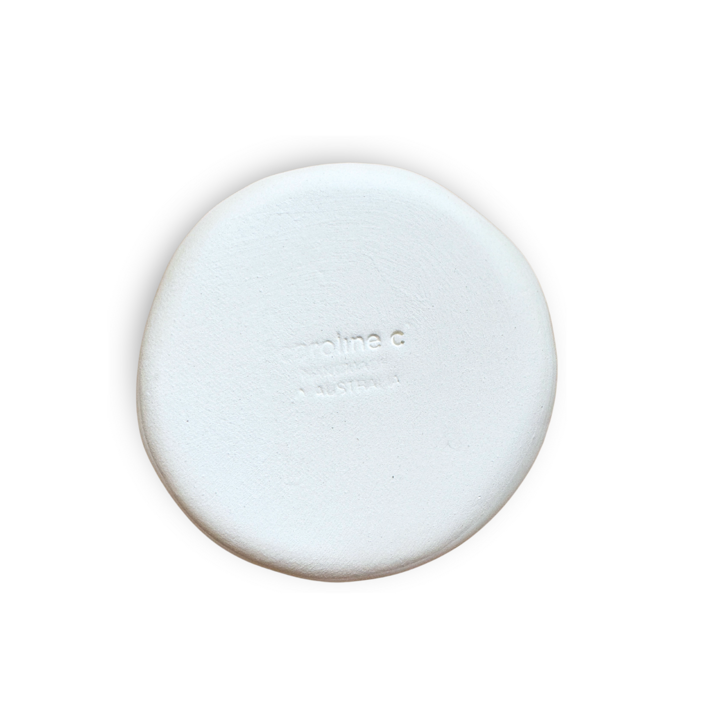 ohGiGi handmade ceramic toothpowder dish with words brush rinse smile white