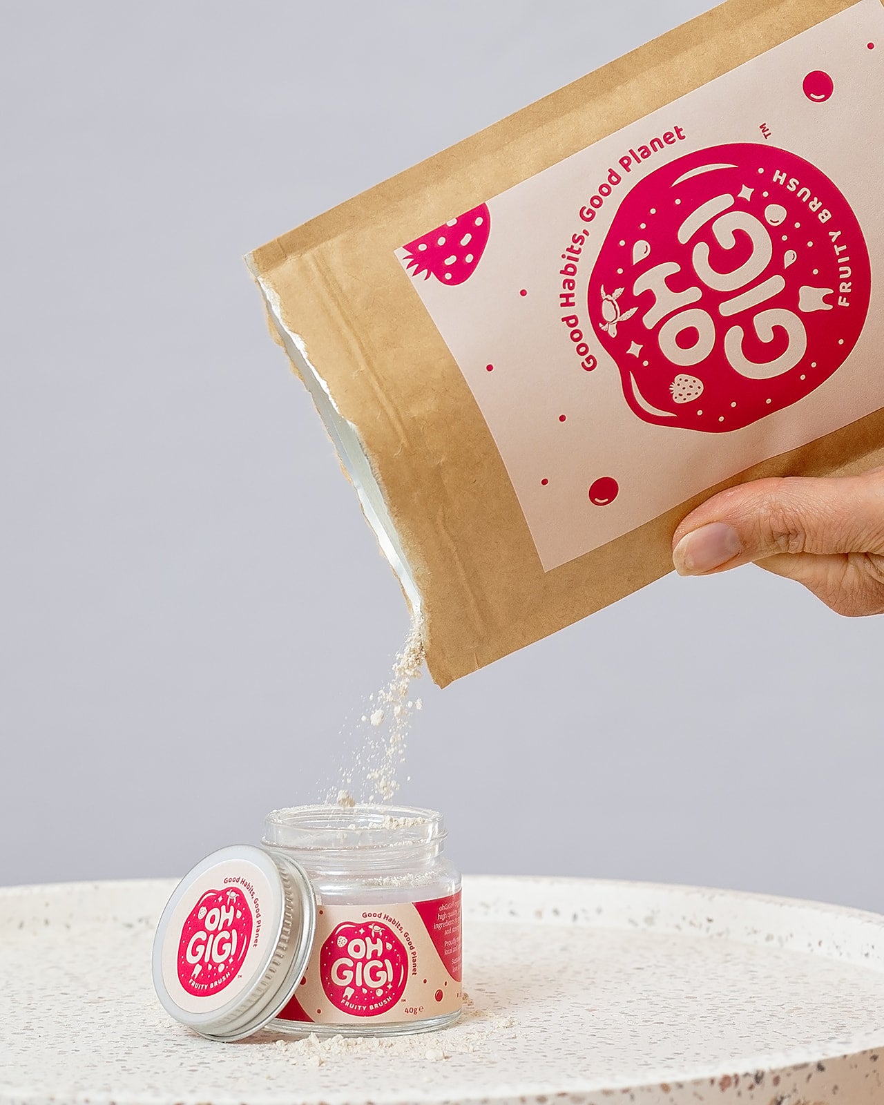 Organic Tooth Powder 'Fruity Brush' Refills 100g