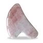 Rose quartz gua sha facial massage tool – smooth natural stone for lymphatic drainage and glowing skin