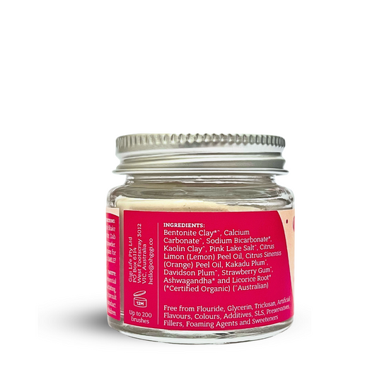 Organic Tooth Powder 'Fruity Brush' + Hydroxyapatite