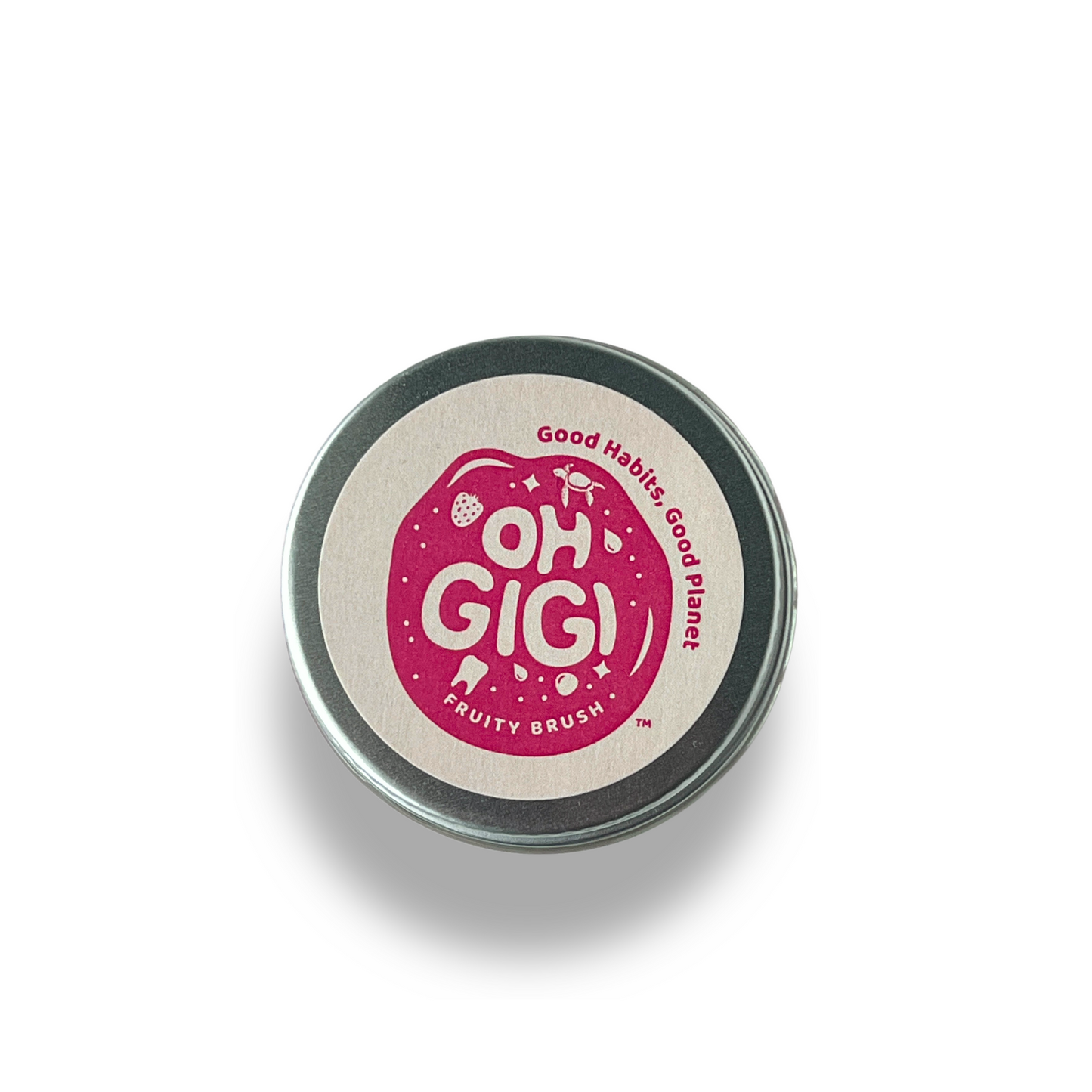 ohGiGi non tox sweetener free organic toothpowder fruity flavour top view