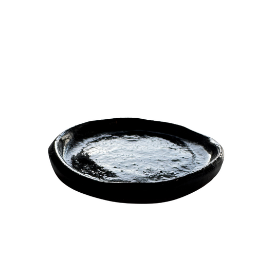 Handmade Ceramic Toothpowder Dish Black Gloss by Caroline C