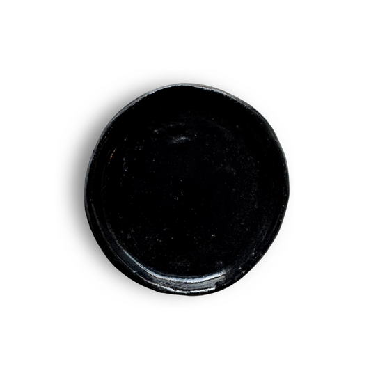 Handmade Ceramic Toothpowder Dish Black Gloss by Caroline C
