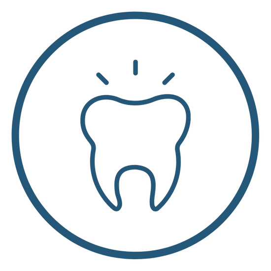 Illustration of tooth in a circle - ohGiGi
