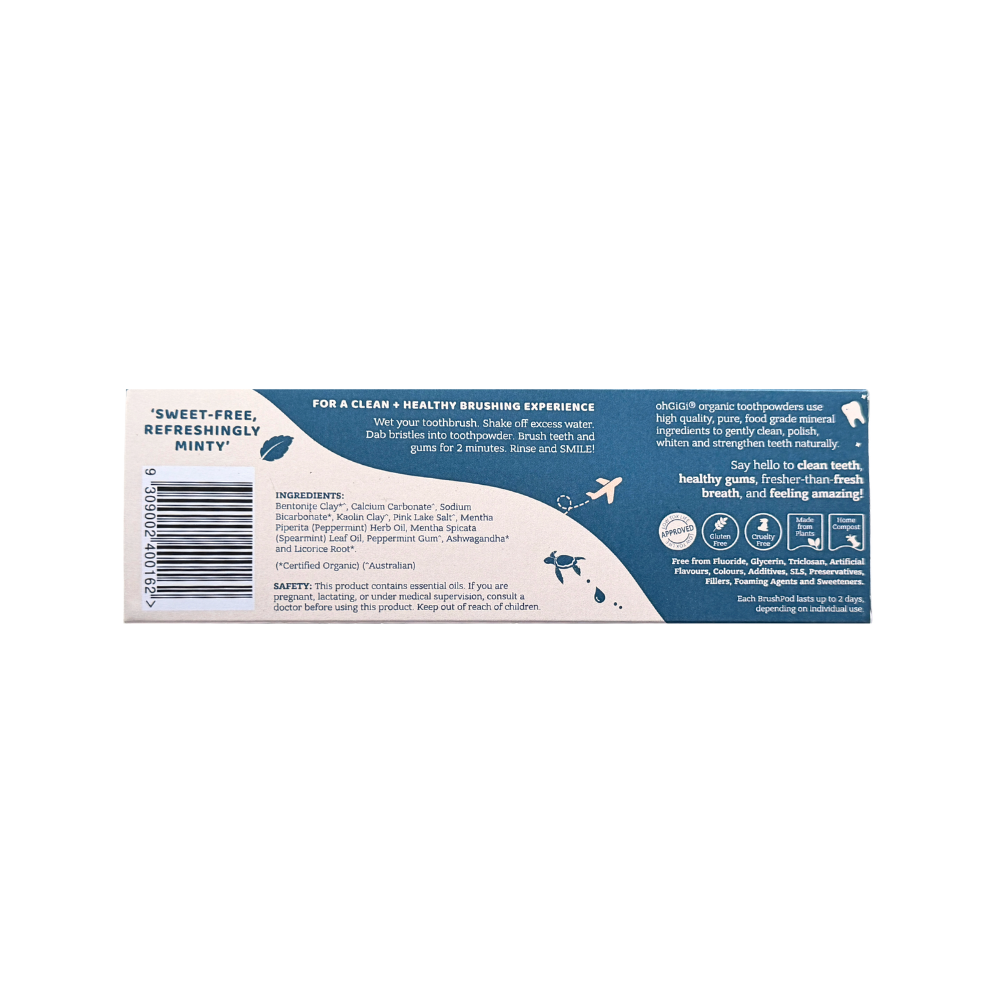 BrushPods - Organic Tooth Powder 'Minty Brush'