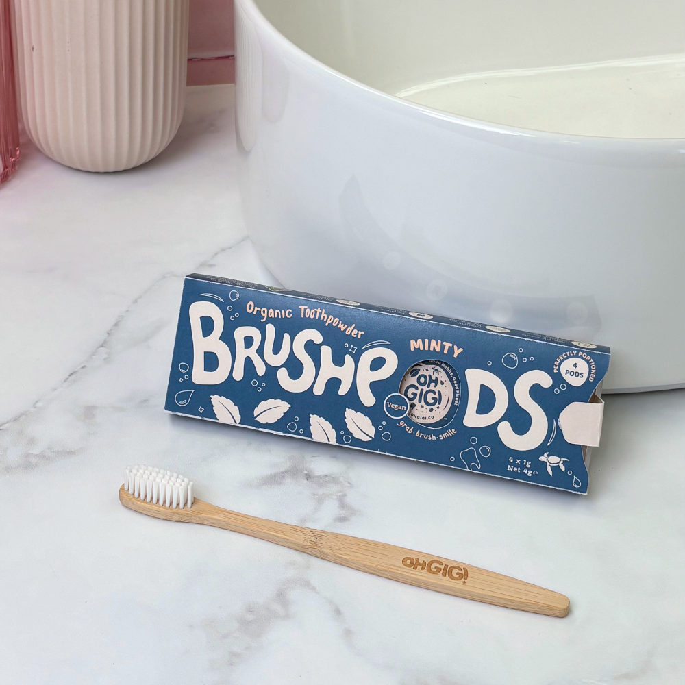 BrushPods - Organic Tooth Powder 'Minty Brush'