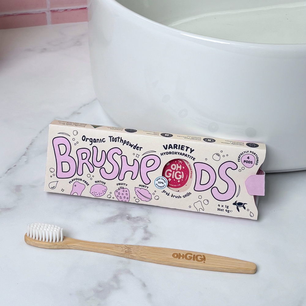 BrushPods Hydroxyapatite Tooth Powder 'Variety Brush'